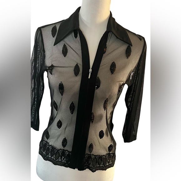 Sparkly, embellished, gauzy jacket/blouse - Picture 6 of 6